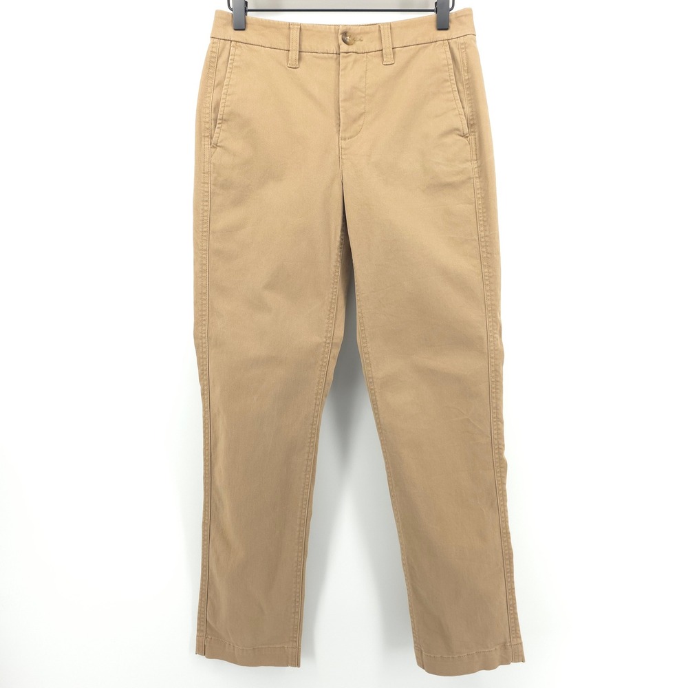 J.Crew High-Rise Girlfriend Chino Women Pants 0 Khaki Tan Classic Casual